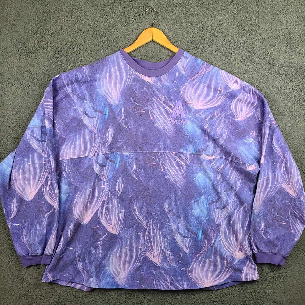 Disney Avatar Spirit Jersey Mens 4XL Purple Pandora All Over Print Long Sleeve